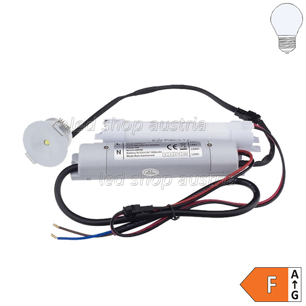 LED Einbau- Notleuchte 3.6V 1800mAh 3W kaltweiß