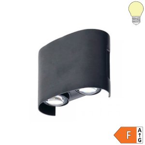 LED Wandleuchte 4W schwarz warmweiß