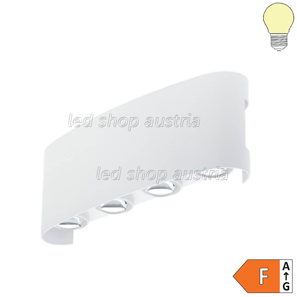 8W LED Wandleuchte weiß Up-Down warmweiß