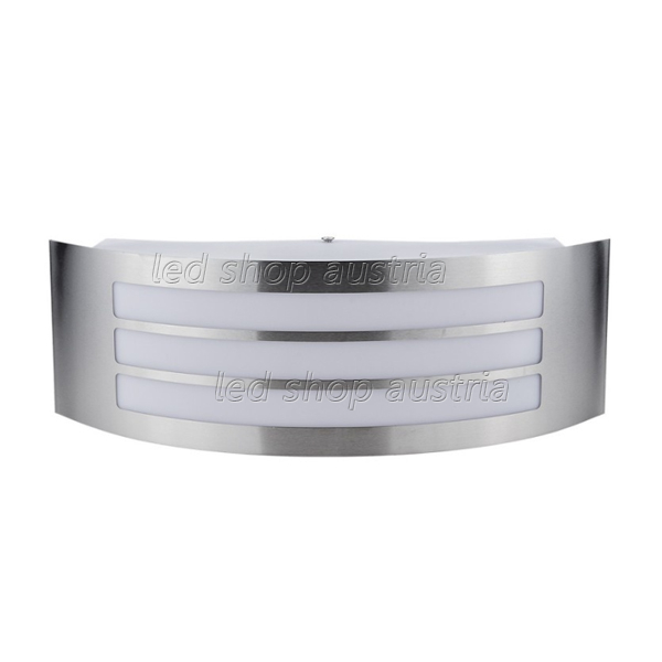 LED Außen- Wandleuchte 1x E27 Edelstahl Stripes