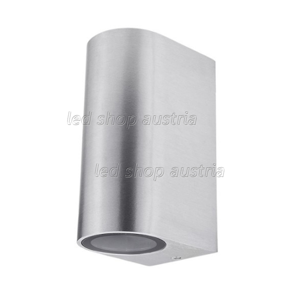 LED Außen- Wandleuchte 2x GU10 Zylinder UP/DOWN Edelstahl