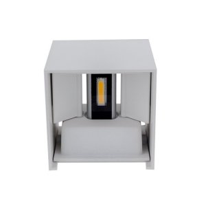 12W LED Außen- Wandleuchte quadratisch Up-Down weiß warmweiß