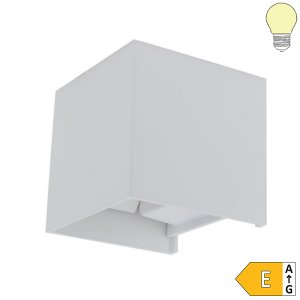 12W LED Außen- Wandleuchte quadratisch Up-Down weiß warmweiß