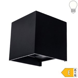 12W LED Außen- Wandleuchte quadratisch Up-Down schwarz neutralweiß