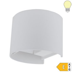 6W LED Außen- Wandleuchte halbrund Up-Down weiß warmweiß