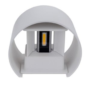 6W LED Außen- Wandleuchte halbrund Up-Down weiß neutralweiß