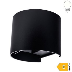 6W LED Außen- Wandleuchte halbrund Up-Down schwarz neutralweiß