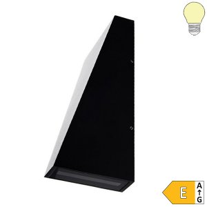 6W LED Außen- Wandleuchte Trapez Up-Down schwarz warmweiß