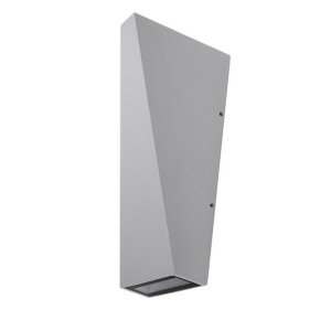 6W LED Außen- Wandleuchte Trapez Up-Down grau warmweiß