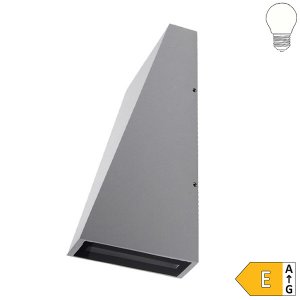 6W LED Außen- Wandleuchte Trapez Up-Down grau neutralweiß