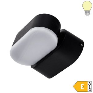 6W LED Außen- Wandleuchte schwenkbar schwarz warmweiß