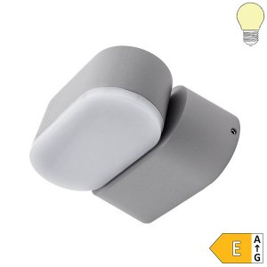 6W LED Außen- Wandleuchte schwenkbar grau warmweiß