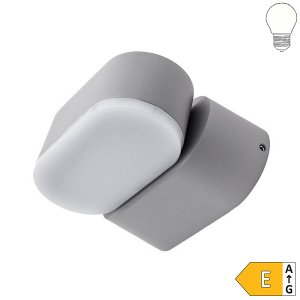 6W LED Außen- Wandleuchte schwenkbar grau neutralweiß