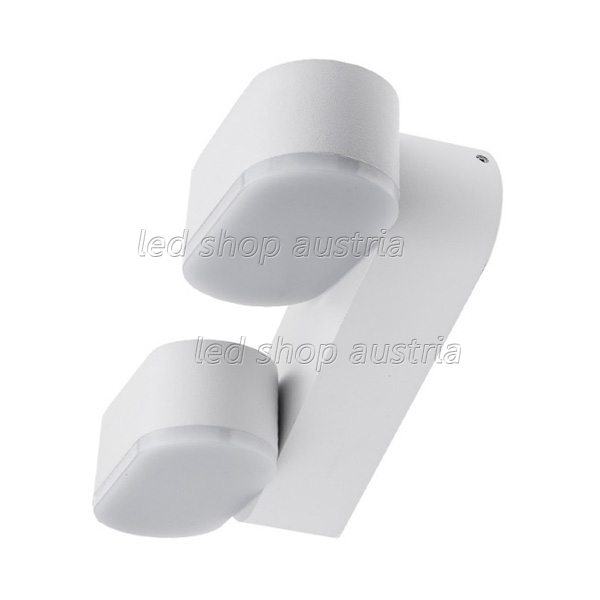 12W LED Außen- Wandleuchte 2-fach schwenkbar weiß warmweiß