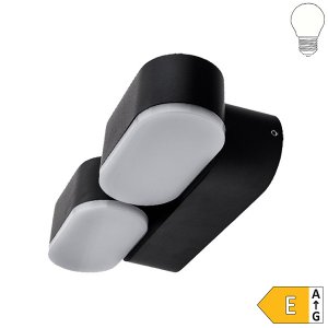 12W LED Außen- Wandleuchte 2-fach schwenkbar schwarz neutralweiß