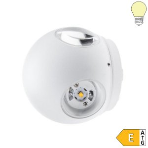 4W LED Außen- Wandleuchte Kugel 4 Leuchtrichtungen weiß warmweiß