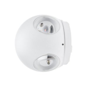 4W LED Außen- Wandleuchte Kugel 4 Leuchtrichtungen weiß neutralweiß