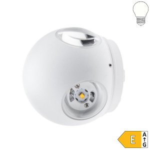 4W LED Außen- Wandleuchte Kugel 4 Leuchtrichtungen weiß neutralweiß