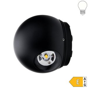6W LED Außen- Wandleuchte Kugel 2 Leuchtrichtungen schwarz neutralweiß