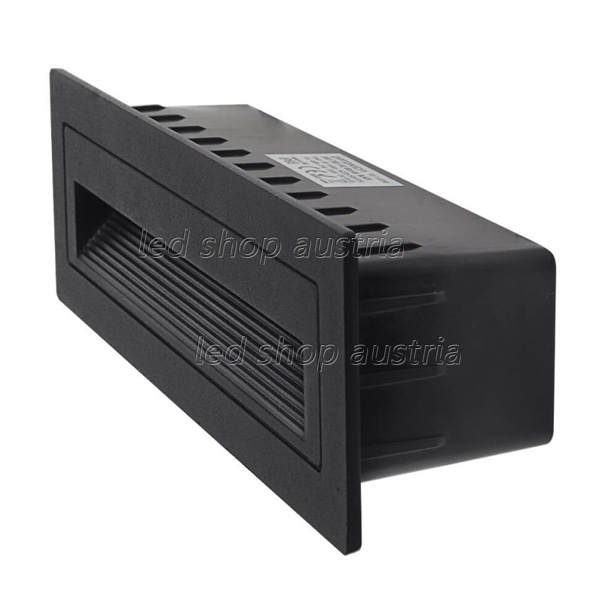 6W LED Treppenleuchte rechteckig Schwarz neutralweiß IP65