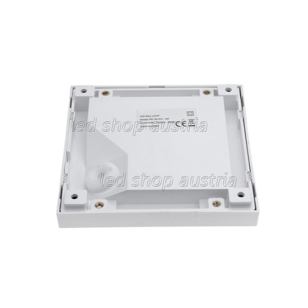LED Aufbau- Treppenleuchte 2W quadratisch IP65 weiß neutralweiß