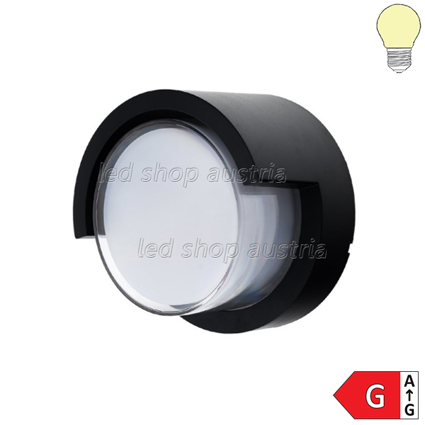 15W LED Außen- Wandleuchte Rund "Down" warmweiß