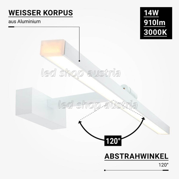 LED Wand- und Spiegelleuchte 14W weiß warmweiß