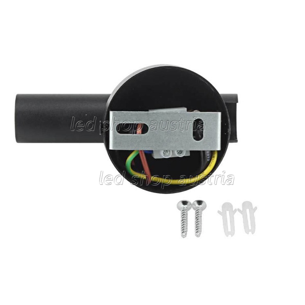 2W Wandleuchte Spot 38° schwarz mit Schalter warmweiß