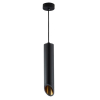 (Bild für) LED Pendelleuchte Slanted GU10 30cm schwarz mit goldenem Reflektor