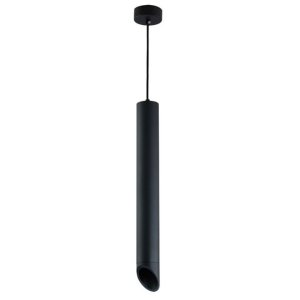 LED Pendelleuchte Slanted GU10 50cm schwarz mit schwarzen Reflektor