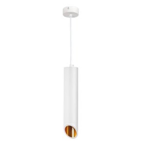 LED Pendelleuchte Slanted GU10 30cm weiß mit goldenem Reflektor