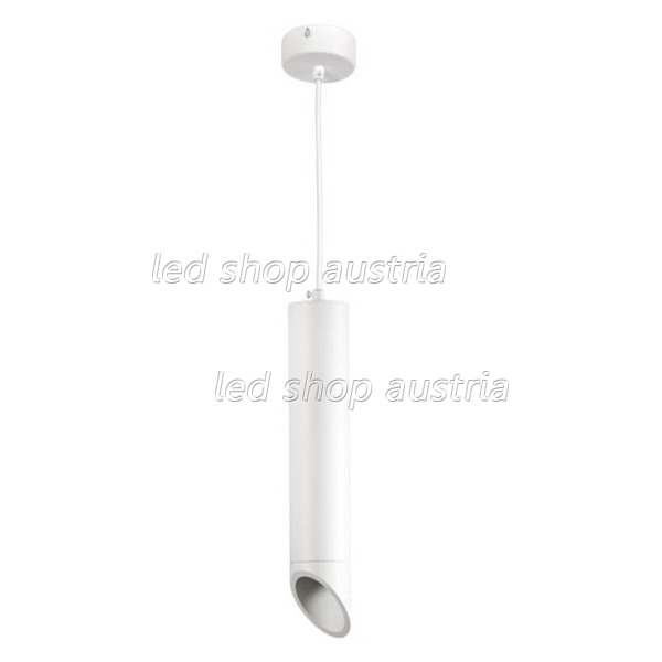 LED Pendelleuchte Slanted GU10 30cm weiß mit weißem Reflektor
