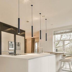 LED Pendelleuchte GU10 50cm schwarz