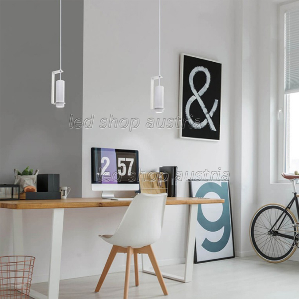 Pendelleuchte Design für GU10 20cm weiß