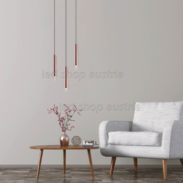 LED Pendelleuchte GU10 30cm kaffeegold