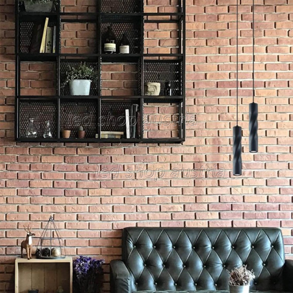 (Bild für) LED Pendelleuchte Twisted GU10 30cm schwarz
