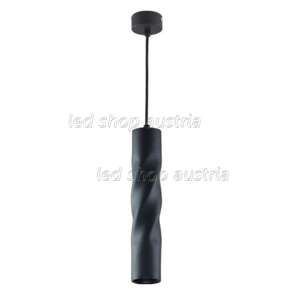 LED Pendelleuchte Twisted GU10 30cm schwarz