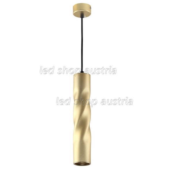 LED Pendelleuchte Twisted GU10 30cm gold