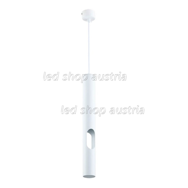 LED Pendelleuchte mit seitlichem Lichtauslass GU10 40cm weiß