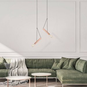 LED Pendelleuchte E27 25cm roségold