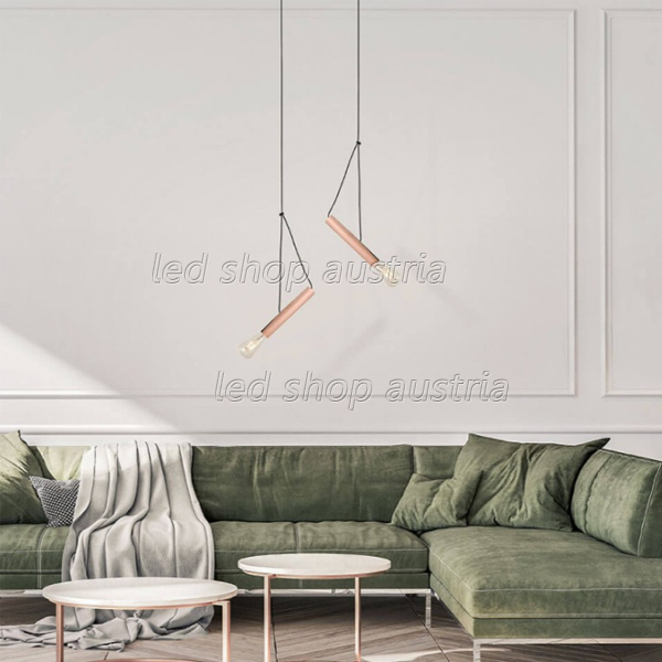 LED Pendelleuchte E27 25cm roségold