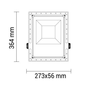 LED Stadion Flutlicht 5700K 100W 90° kaltweiß