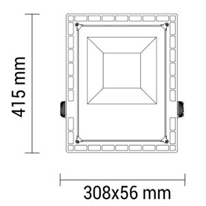 LED Stadion Flutlicht 5700K 150W 90° kaltweiß