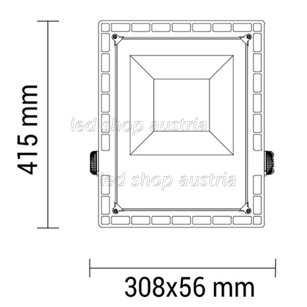 LED Stadion Flutlicht 5700K 150W 90° kaltweiß