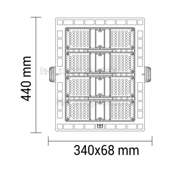 LED Stadion Flutlicht 5700K 240W 90° kaltweiß