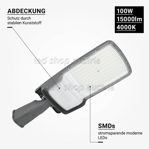 100W LED Straßenleuchte Professional neutralweiß IP65