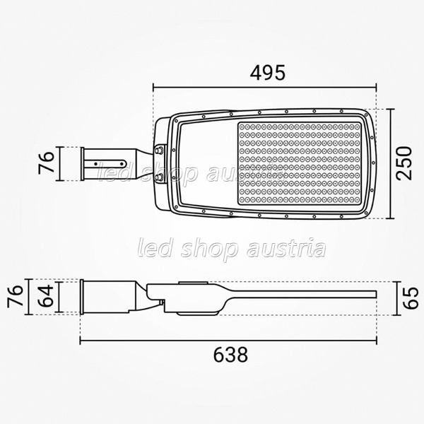 150W LED Straßenleuchte Professional neutralweiß IP65