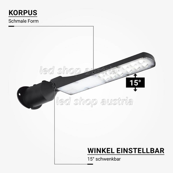 30W LED Straßenleuchte Premium kaltweiß IP65