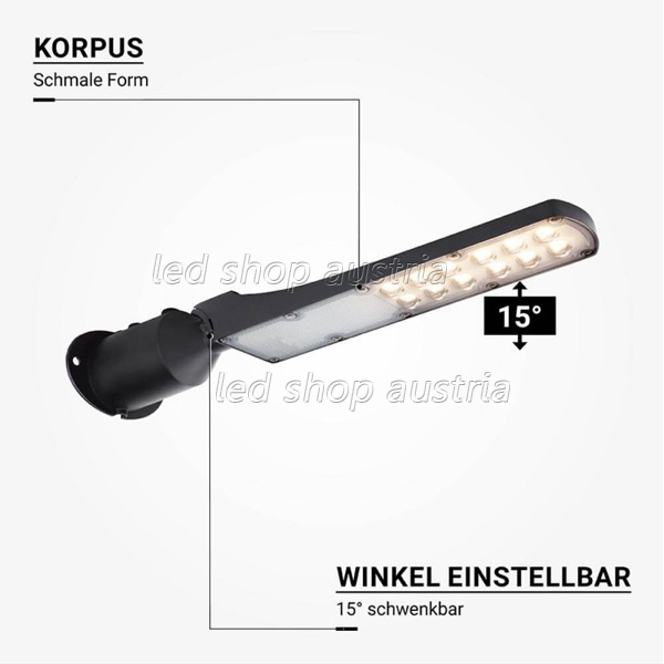 30W LED Straßenleuchte Premium neutralweiß IP65
