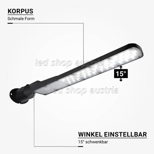 100W LED Straßenleuchte Premium kaltweiß IP65